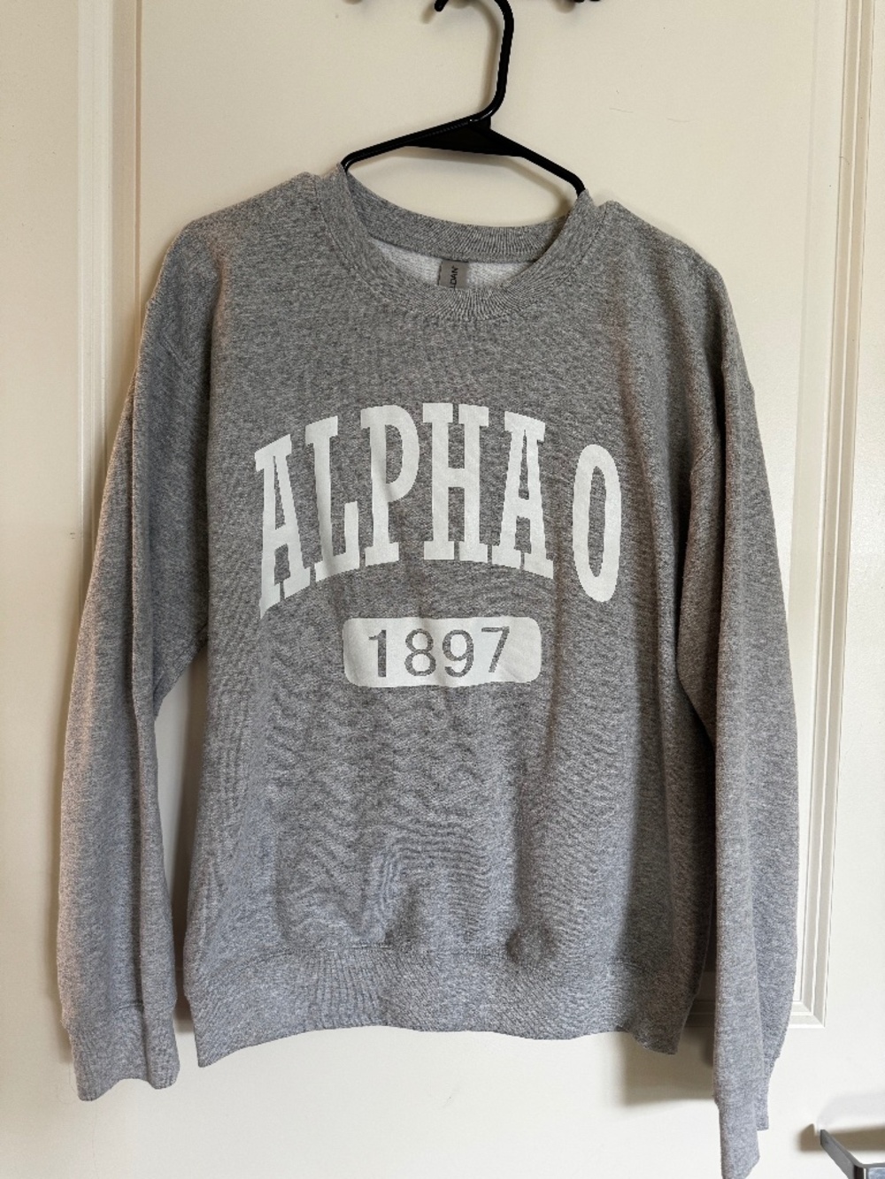 Alpha O light gray sweatshirt